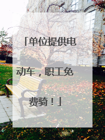 单位提供电动车，职工免费骑！