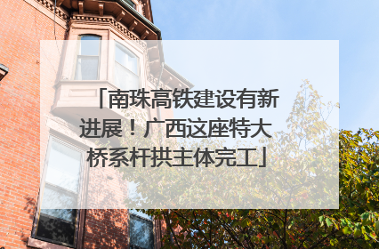南珠高铁建设有新进展！广西这座特大桥系杆拱主体完工