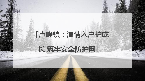 卢峰镇：温情入户护成长 筑牢安全防护网
