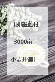 即墨蓝村3000亩小麦开镰