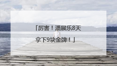 厉害！潘展乐8天拿下9块金牌！