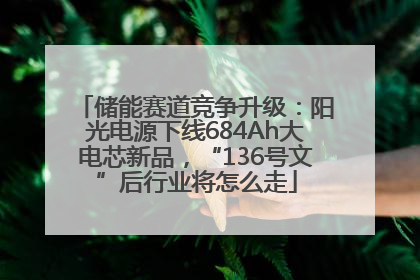 储能赛道竞争升级：阳光电源下线684Ah大电芯新品，“136号文”后行业将怎么走