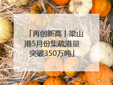再创新高丨梁山港5月份集疏港量突破350万吨