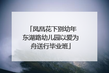 凤凰花下别幼年 东湖路幼儿园以爱为舟送行毕业班