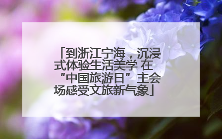 到浙江宁海，沉浸式体验生活美学 在“中国旅游日”主会场感受文旅新气象