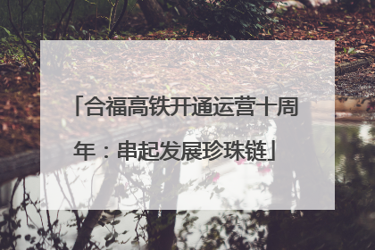 合福高铁开通运营十周年：串起发展珍珠链
