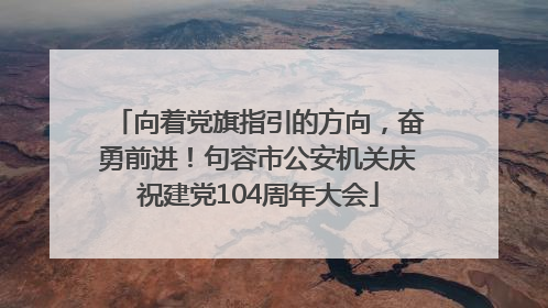 向着党旗指引的方向，奋勇前进！句容市公安机关庆祝建党104周年大会