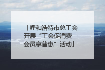 呼和浩特市总工会开展“工会促消费 会员享普惠”活动