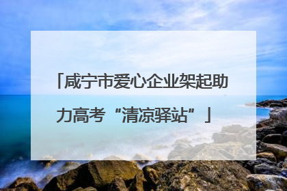 咸宁市爱心企业架起助力高考“清凉驿站”