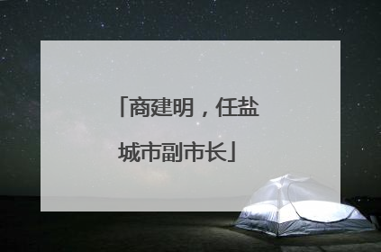 商建明，任盐城市副市长