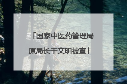 国家中医药管理局原局长于文明被查