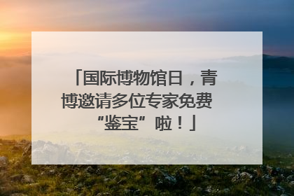 国际博物馆日，青博邀请多位专家免费“鉴宝”啦！
