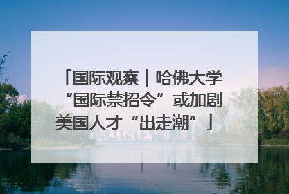 国际观察｜哈佛大学“国际禁招令”或加剧美国人才“出走潮”