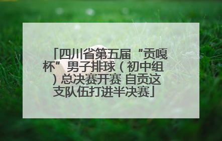 四川省第五届“贡嘎杯”男子排球（初中组）总决赛开赛 自贡这支队伍打进半决赛