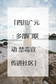 四川广元：多部门联动 禁毒宣传进社区