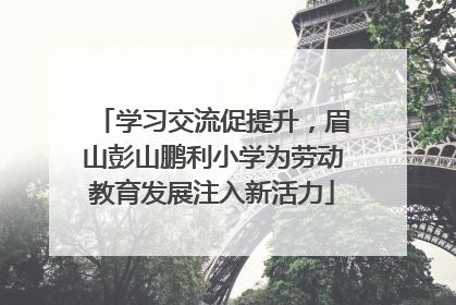 学习交流促提升，眉山彭山鹏利小学为劳动教育发展注入新活力