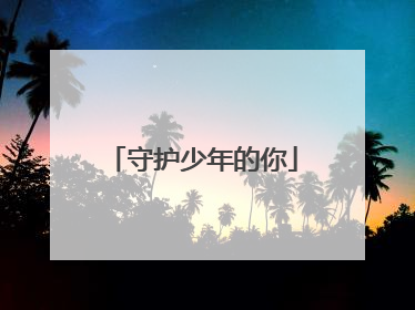 守护少年的你
