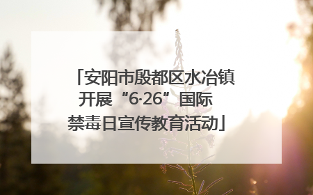 安阳市殷都区水冶镇开展“6·26”国际禁毒日宣传教育活动