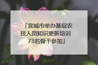 宜城市举办基层农技人员知识更新培训 73名骨干参加