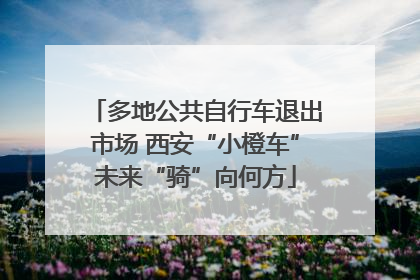 多地公共自行车退出市场 西安“小橙车”未来“骑”向何方