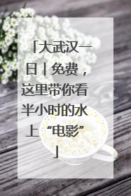 大武汉一日︱免费，这里带你看半小时的水上“电影”