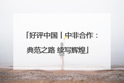 好评中国丨中非合作：典范之路 续写辉煌
