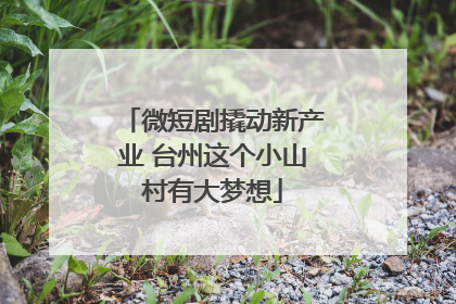 微短剧撬动新产业 台州这个小山村有大梦想