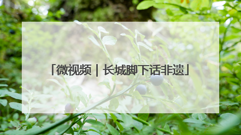 微视频｜长城脚下话非遗