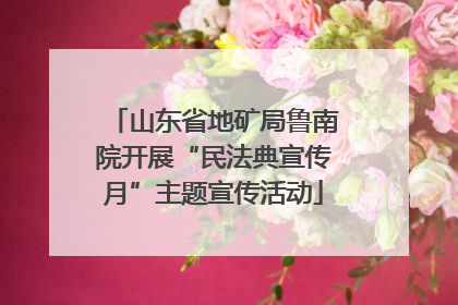 山东省地矿局鲁南院开展“民法典宣传月”主题宣传活动