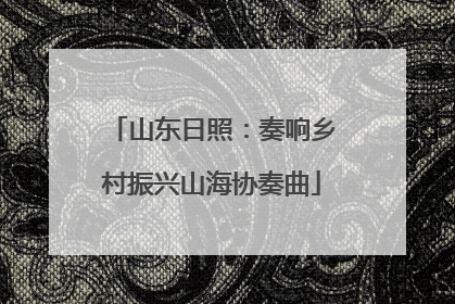 山东日照：奏响乡村振兴山海协奏曲
