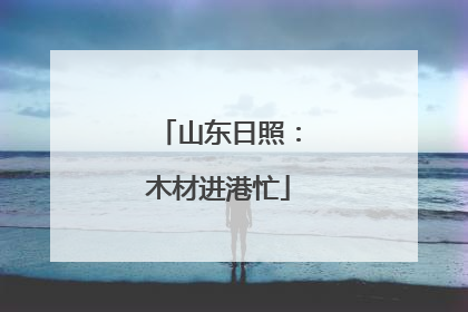 山东日照：木材进港忙