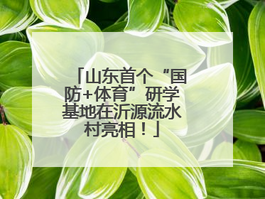 山东首个“国防+体育”研学基地在沂源流水村亮相！