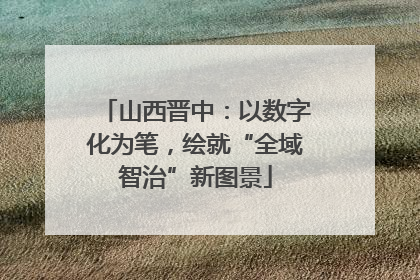 山西晋中：以数字化为笔，绘就“全域智治”新图景