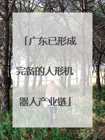 广东已形成完备的人形机器人产业链