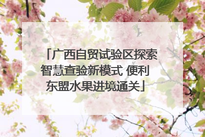 广西自贸试验区探索智慧查验新模式 便利东盟水果进境通关