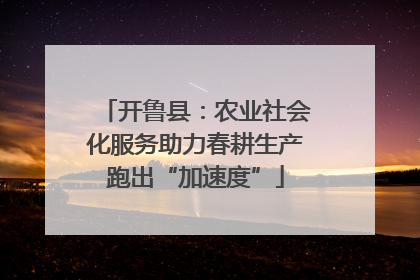 开鲁县：农业社会化服务助力春耕生产跑出“加速度”