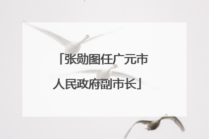 张勋图任广元市人民政府副市长