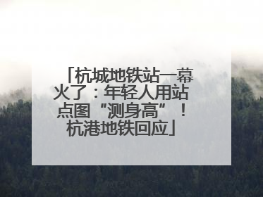杭城地铁站一幕火了：年轻人用站点图“测身高”！杭港地铁回应