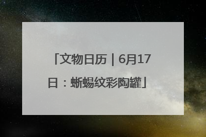 文物日历｜6月17日：蜥蜴纹彩陶罐