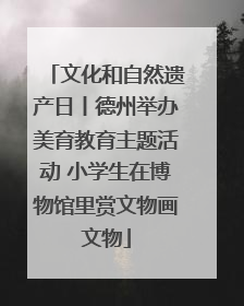 文化和自然遗产日丨德州举办美育教育主题活动 小学生在博物馆里赏文物画文物