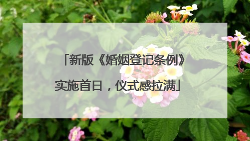 新版《婚姻登记条例》实施首日，仪式感拉满