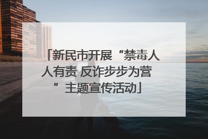 新民市开展“禁毒人人有责 反诈步步为营”主题宣传活动