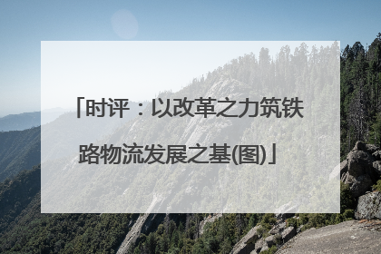 时评：以改革之力筑铁路物流发展之基(图)