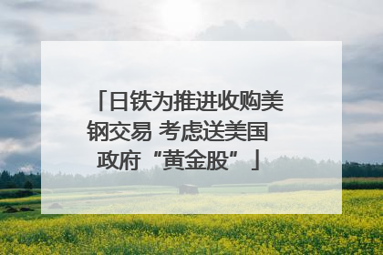 日铁为推进收购美钢交易 考虑送美国政府“黄金股”
