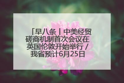 早八条丨中美经贸磋商机制首次会议在英国伦敦开始举行／我省预计6月25日公布高考成绩与录取最低控制分数线
