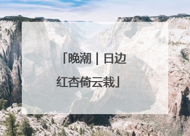 晚潮｜日边红杏倚云栽