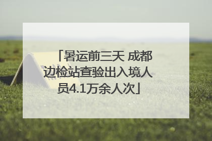 暑运前三天 成都边检站查验出入境人员4.1万余人次