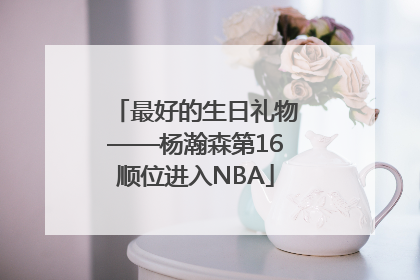 最好的生日礼物——杨瀚森第16顺位进入NBA