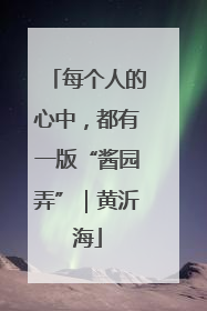 每个人的心中，都有一版“酱园弄”｜黄沂海