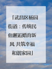 武昌区杨园街道：传统民俗邂逅婚育新风 共筑幸福和谐家园